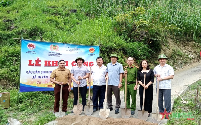 Hà Giang: Khởi công cầu dân sinh vượt lũ tặng bà con vùng cao biên giới