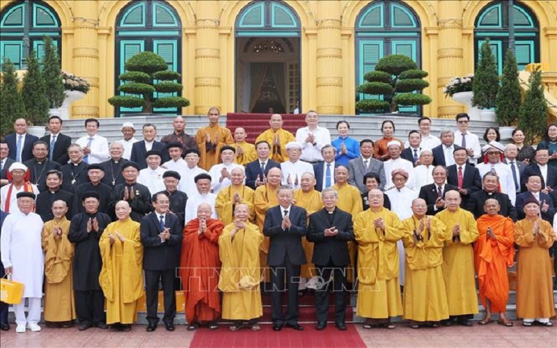 Chủ tịch nước Tô Lâm: Các tổ chức tôn giáo luôn đồng lòng vì sự phát triển chung của đất nước