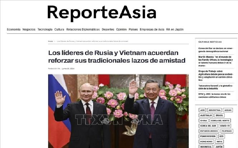 Truyền thông Argentina đưa tin đậm nét về chuyến thăm Việt Nam của Tổng thống Nga Putin