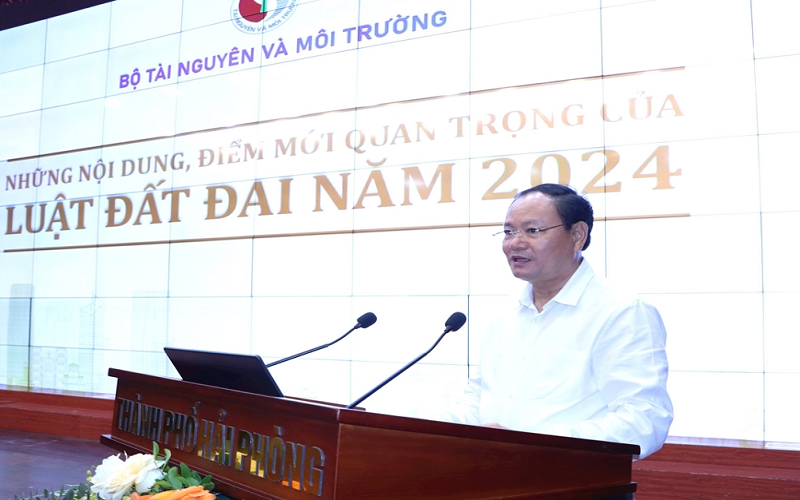 Bộ Tài nguyên và Môi trường phổ biến điểm mới Luật Đất đai năm 2024 tại Hải Phòng