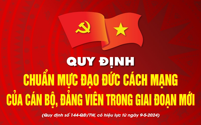 Quy định số 144-QĐ/TW về chuẩn mực đạo đức cách mạng của cán bộ, đảng viên giai đoạn mới