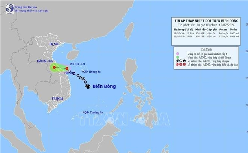 Áp thấp nhiệt đới gây mưa to, có nơi mưa rất to, đề phòng lũ quét, sạt lở đất