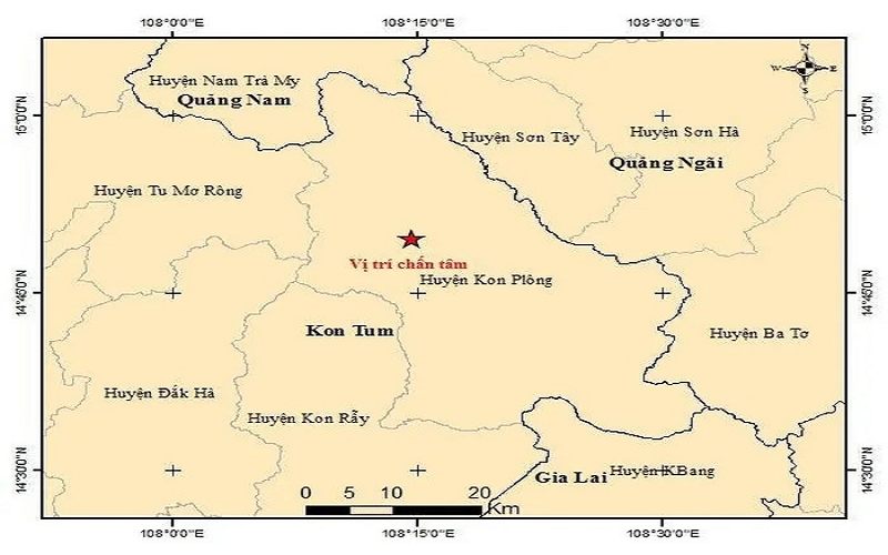 Kiểm tra, chủ động khắc phục hậu quả động đất tại địa bàn huyện Kon Plông, tỉnh Kon Tum