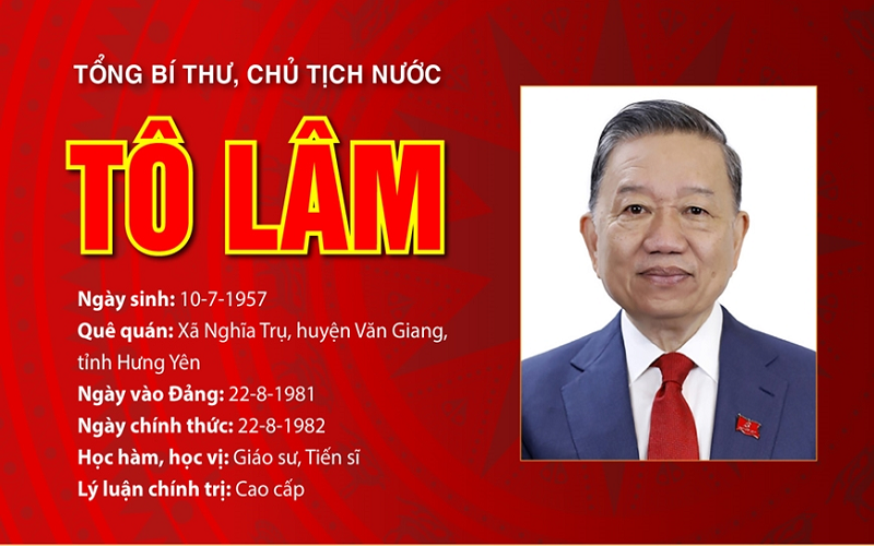 Tiểu sử đồng chí Tổng Bí thư, Chủ tịch nước Tô Lâm