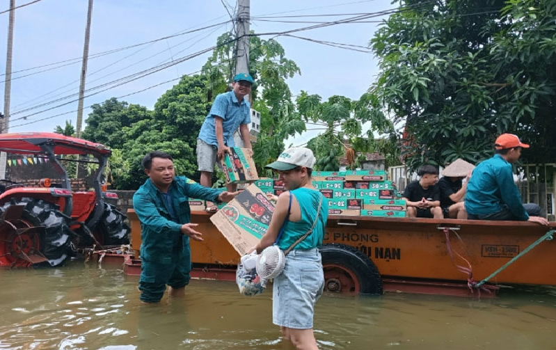 Hiệu quả mô hình thanh niên xung kích tại vùng ngập lụt