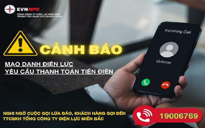 Cảnh báo mạo danh nhân viên điện lực yêu cầu khách hàng thanh toán vào tài khoản cá nhân