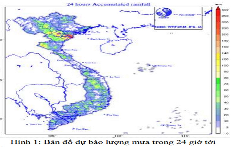 Ngày 11/9, khu vực đồng bằng và Đông Bắc Bắc Bộ có mưa to đến rất to