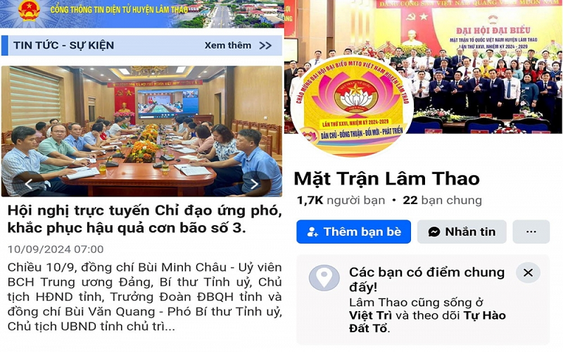 Cảnh báo Fanpage giả mạo Ủy ban Mặt trận Tổ quốc huyện Lâm Thao để lừa đảo