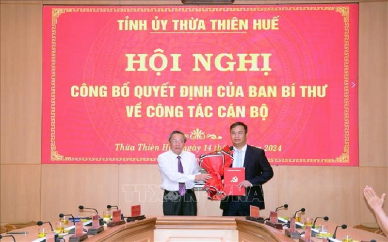 Ông Phạm Đức Tiến giữ chức Phó bí thư Tỉnh ủy Thừa Thiên Huế