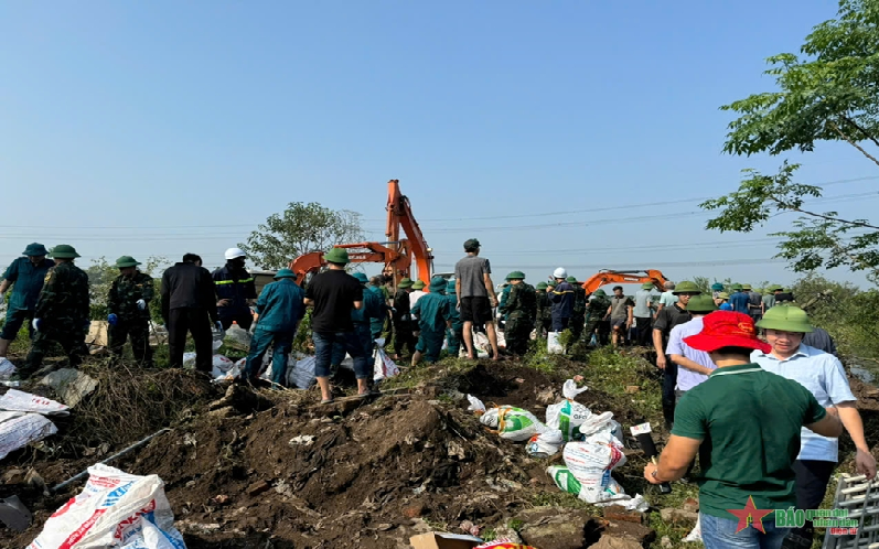 Huyện Đông Anh (TP Hà Nội): Thông tin về vỡ bờ hữu sông Ngũ Huyện Khê