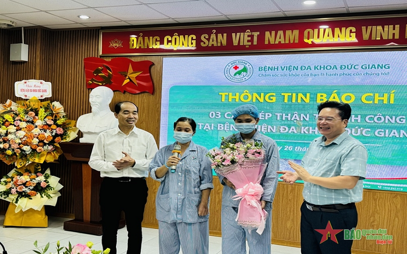 Bệnh viện Đa khoa Đức Giang công bố 3 ca ghép thận thành công