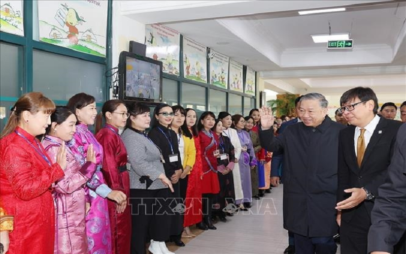 Tổng Bí thư, Chủ tịch nước Tô Lâm thăm Trường mang tên Chủ tịch Hồ Chí Minh tại Mông Cổ