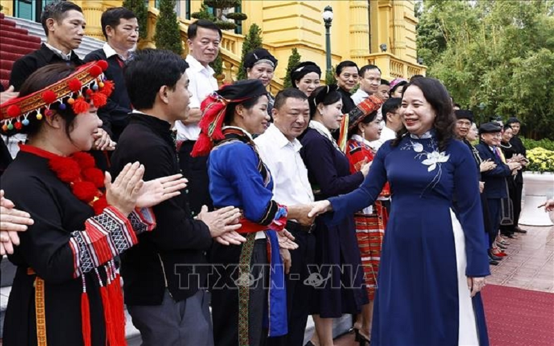 Phó chủ tịch nước Võ Thị Ánh Xuân gặp mặt đại biểu dân tộc thiểu số tiêu biểu Hà Giang