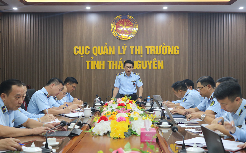 Thái Nguyên: Giao ban đánh giá công tác quản lý thị trường tháng 10 và triển khai nhiệm vụ những tháng cuối năm 2024