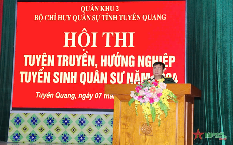 Bộ CHQS tỉnh Tuyên Quang tổ chức Hội thi tuyên truyền, hướng nghiệp, tuyển sinh quân sự