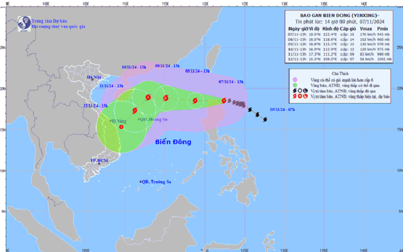Thủ tướng Chính phủ yêu cầu chủ động ứng phó bão YINXING
