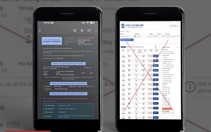 Cảnh giác chiêu trò giả mạo bán vé máy bay Tết 2025 để lừa đảo