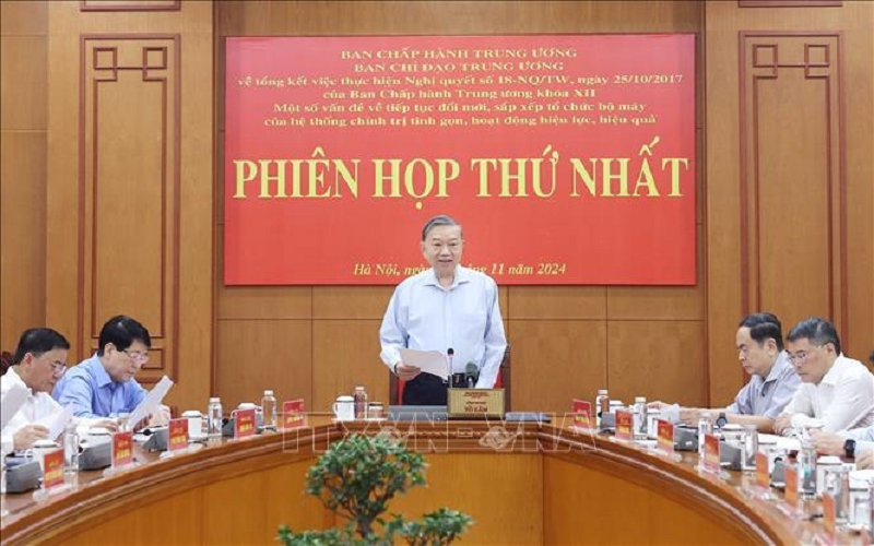 Tổng Bí thư Tô Lâm chủ trì Phiên họp lần thứ nhất Ban Chỉ đạo Trung ương về tổng kết thực hiện Nghị quyết số 18-NQ/TW