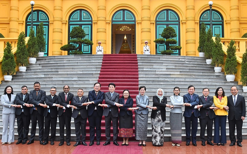 Chủ tịch nước Lương Cường tiếp Đại sứ, Đại biện các nước ASEAN và Timor-Leste tại Việt Nam