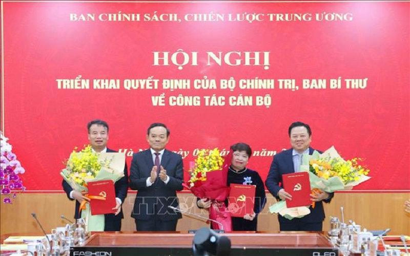 Điều động, bổ nhiệm 3 Phó trưởng Ban Chính sách, chiến lược Trung ương