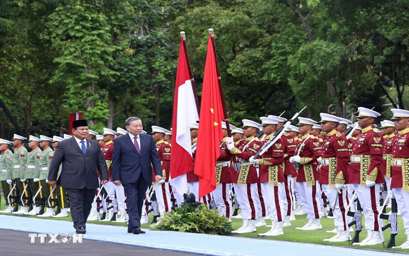 Lễ đón Tổng Bí thư Tô Lâm và Phu nhân thăm cấp nhà nước Cộng hòa Indonesia