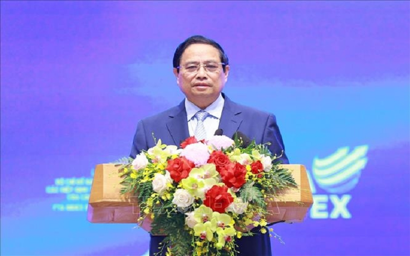 Thủ tướng Phạm Minh Chính dự lễ công bố Bộ chỉ số đánh giá kết quả thực hiện các Hiệp định Thương mại tự do của các địa phương năm 2024