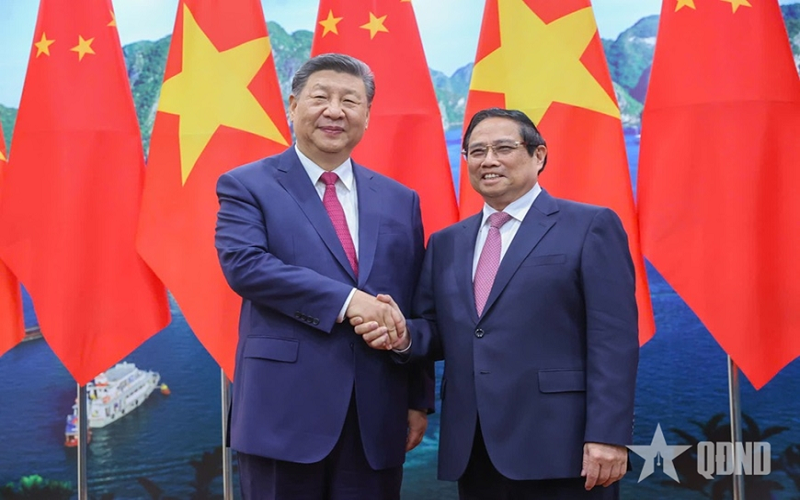 Thủ tướng Chính phủ Phạm Minh Chính hội kiến Tổng Bí thư, Chủ tịch Trung Quốc Tập Cận Bình
