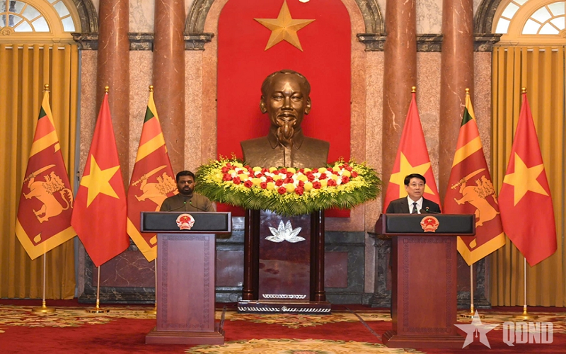 Chủ tịch nước Lương Cường và Tổng thống Sri Lanka gặp gỡ báo chí