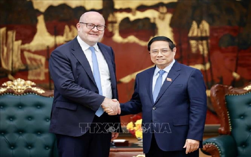 Thủ tướng Phạm Minh Chính tiếp Chánh án và đoàn đại biểu Tòa án quốc tế về Luật Biển