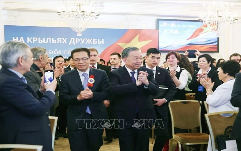 Tổng Bí thư Tô Lâm gặp mặt các nhân sĩ, trí thức, chuyên gia Nga từng giúp đỡ Việt Nam