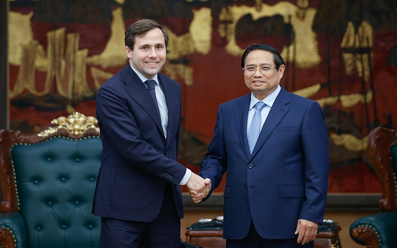 Thủ tướng Phạm Minh Chính tiếp Bộ trưởng Hợp tác phát triển quốc tế và Ngoại thương Thụy Điển