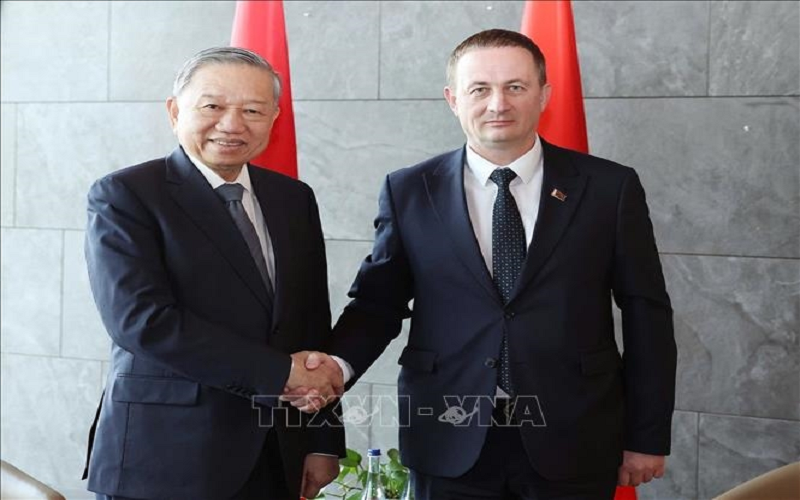 Tổng Bí thư Tô Lâm hội kiến Thủ tướng Belarus Aleksandr Turchin