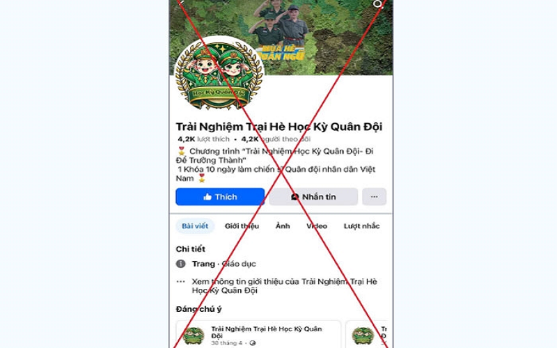 Cảnh giác trò lừa mạo danh “Học kỳ Quân đội”, “Trại hè Công an”