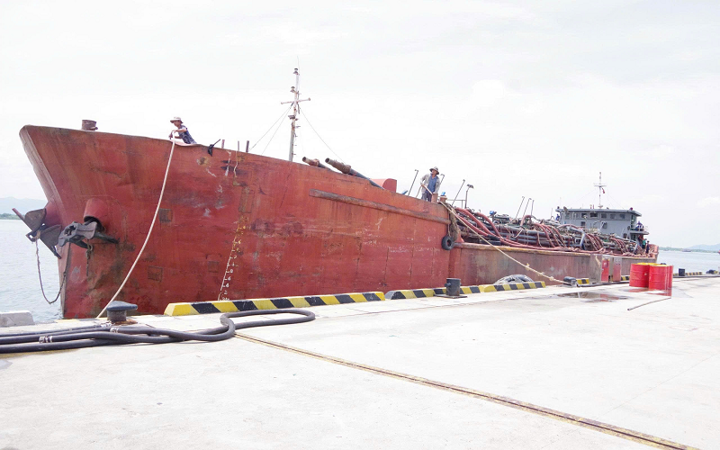 Bộ Tư lệnh Vùng Cảnh sát biển 3 kiểm tra, phát hiện 150m3 cát không có giấy tờ