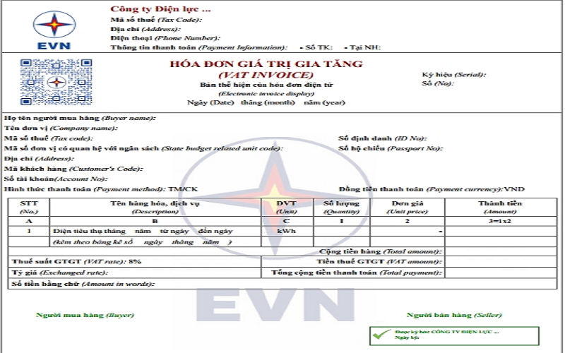 Triển khai mẫu hóa đơn tiền điện mới từ ngày 1-6