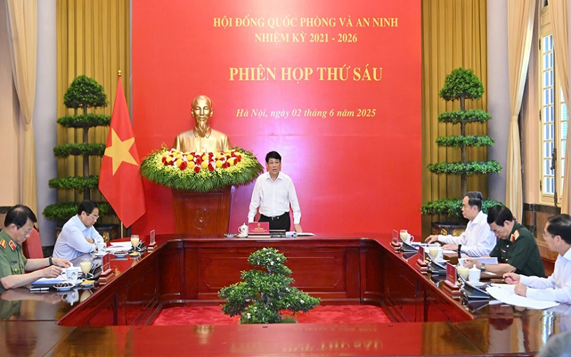 Chủ tịch nước chủ trì Phiên họp thứ sáu Hội đồng Quốc phòng và An ninh nhiệm kỳ 2021-2026