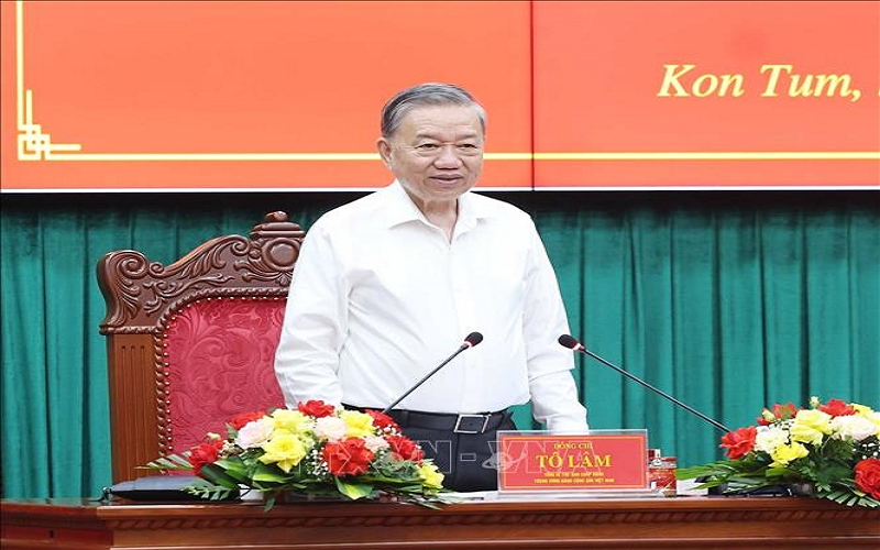 Tổng Bí thư Tô Lâm: Kon Tum và Quảng Ngãi sau khi hợp nhất sẽ vươn lên mạnh mẽ, trở thành cực tăng trưởng mới