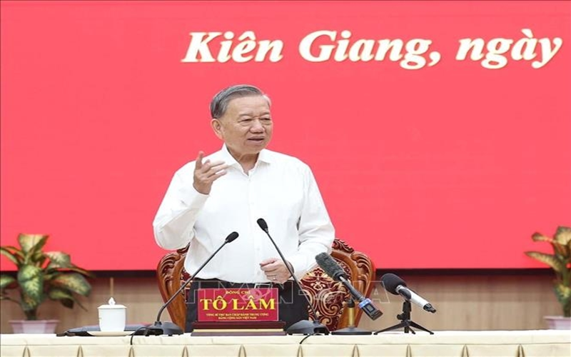 Tổng Bí thư Tô Lâm: Hợp nhất Kiên Giang và An Giang sẽ tăng cường nội lực và sức cạnh tranh cho toàn khu vực Tây Nam Bộ