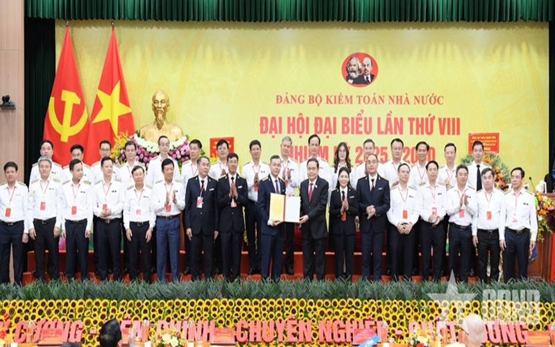 Chủ tịch Quốc hội Trần Thanh Mẫn dự Đại hội đại biểu Đảng bộ Kiểm toán Nhà nước nhiệm kỳ 2025-2030