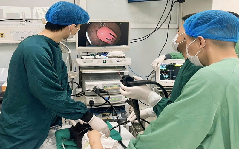 Gắp thành công kẹp tóc dài 5cm khỏi dạ dày bé gái 21 tháng tuổi