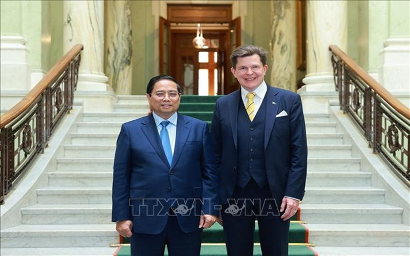 Thủ tướng Phạm Minh Chính hội kiến Chủ tịch Quốc hội Thụy Điển
