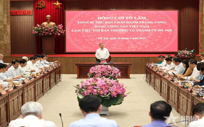 Tổng Bí thư Tô Lâm: Xây dựng Thủ đô xanh - thông minh - đáng sống - có sức hút quốc tế
