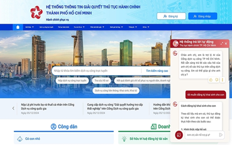 Trợ lý AI giúp nâng cao hiệu quả giải quyết thủ tục hành chính