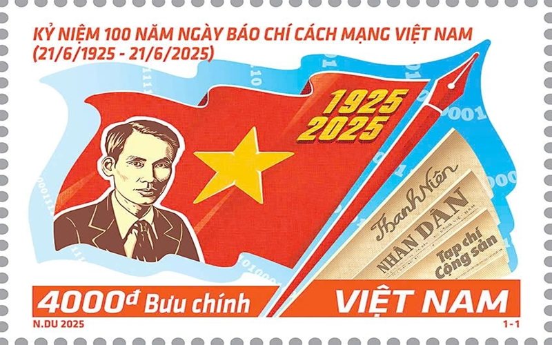 Phát hành bộ tem đặc biệt kỷ niệm 100 năm Ngày Báo chí cách mạng Việt Nam