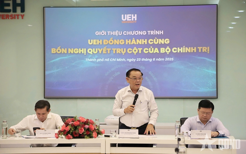 Đại học Kinh tế TP Hồ Chí Minh triển khai thực hiện 4 Nghị quyết trụ cột của Bộ Chính trị