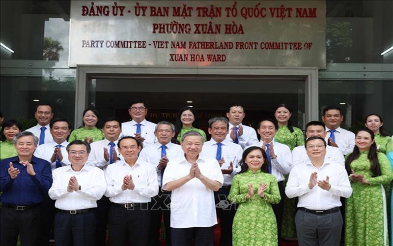 Tổng Bí thư Tô Lâm khảo sát thực tế mô hình tổ chức chính quyền địa phương 2 cấp tại TP Hồ Chí Minh