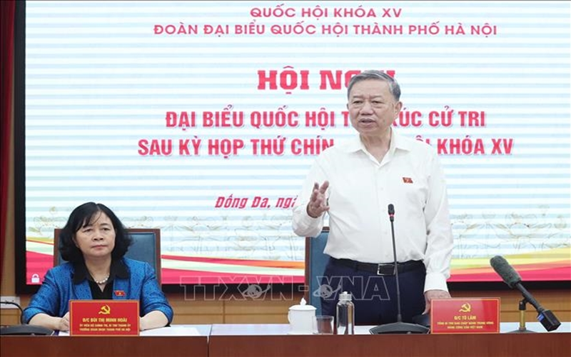Tổng Bí thư Tô Lâm tiếp xúc cử tri Hà Nội sau Kỳ họp thứ chín, Quốc hội khóa XV