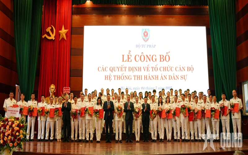 Bộ Tư pháp công bố tổ chức hệ thống thi hành án dân sự: Tinh gọn, hiệu quả, gần dân