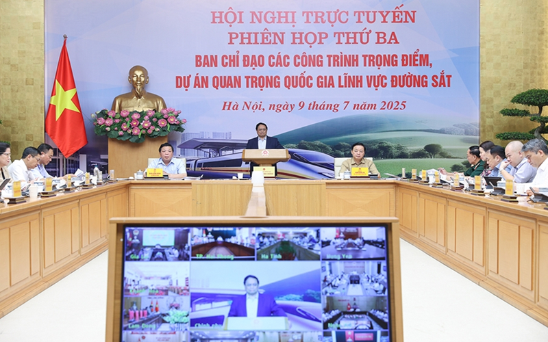 Thủ tướng Phạm Minh Chính chủ trì Phiên họp thứ 3 Ban Chỉ đạo các công trình trọng điểm, dự án quan trọng quốc gia lĩnh vực đường sắt
