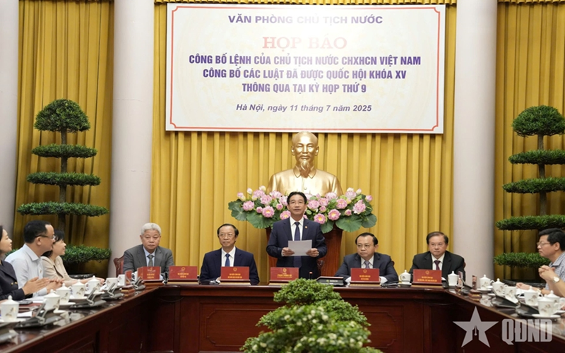 Họp báo công bố các luật đã được Quốc hội khóa XV thông qua